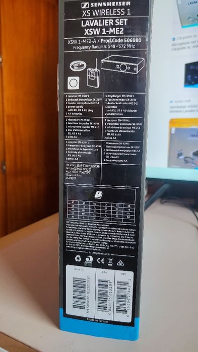 Sennheiser XSW 1-ME2-A – Microfone Lapela Sem Fios Profissional – Como Novo