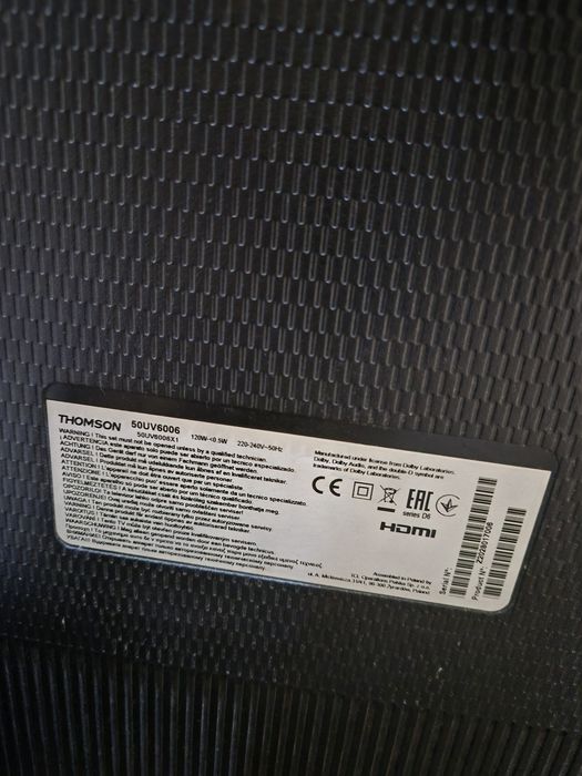 Telewizor Thomson 50 model 50UV6006 x1