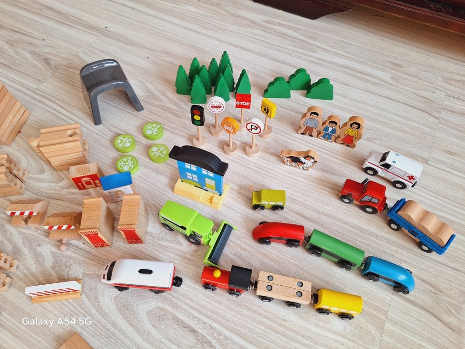 Tory drewniane duży zestaw XXL 170elementów