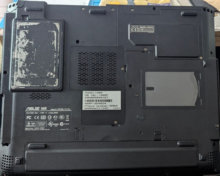 Laptop ASUS A6R na części