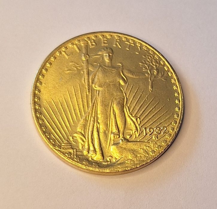 Piękna moneta 20 Dolarów 1932 Liberty kopia