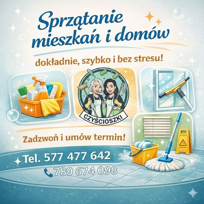 Sprzątanie / mycie okien / mieszkania / domy