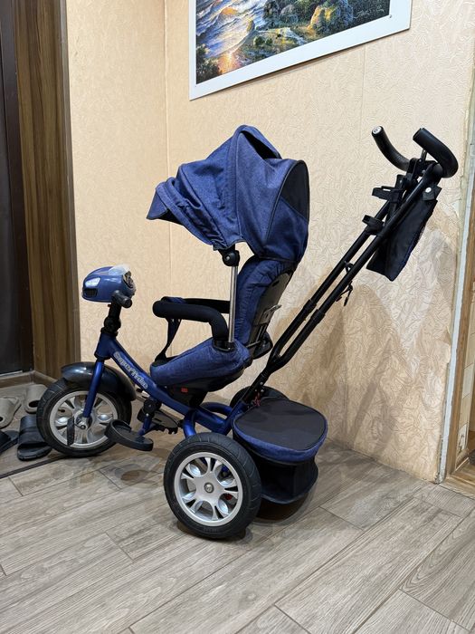 Детский велосипед с родительской ручкой