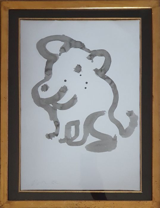 "Sois pas bête" 1982  "O cão"  Original de Júlio Pomar