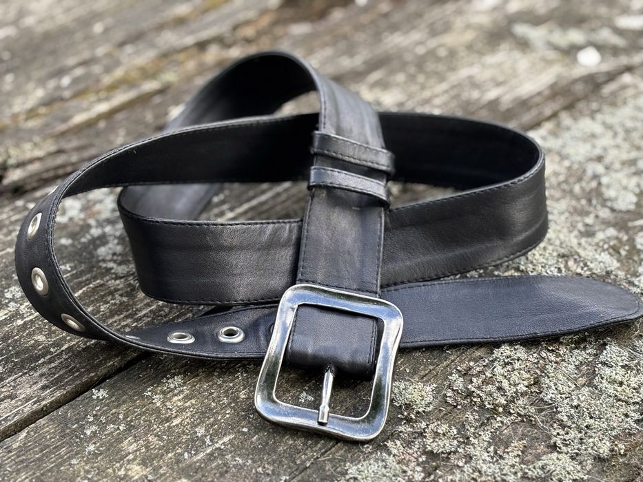 Pasek skórzany , czarny pasek ,