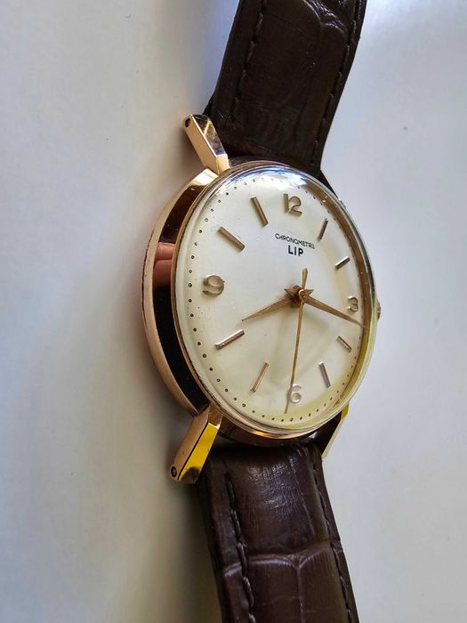 Lip Chronometre cal. R23E zegarek złoty 18k 750