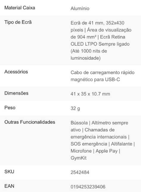 Apple Watch Series 8 GPS 41mm - Cellular - Alumínio Prateado