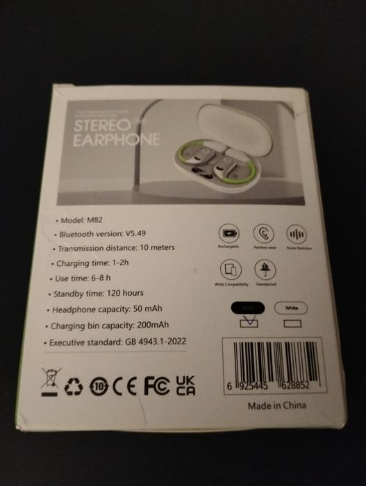 Auriculares Open Ear Bluetooth 5.49 Qualidade de Som Reforçada