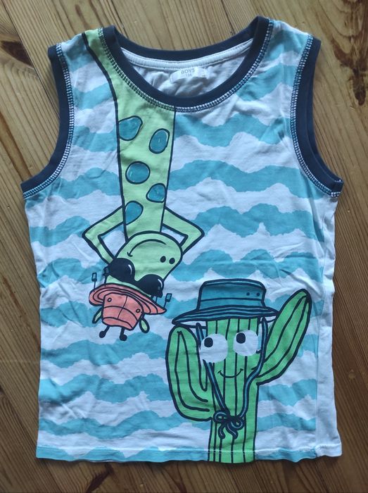 Bluzka bez rękawów 134 jak nowa dla chłopca koszulka t-shirt
