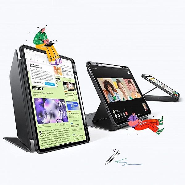 ESR FLIP HYBRID IPAD AIR 13" 1 / 2 / 2024, 2025 BLACK