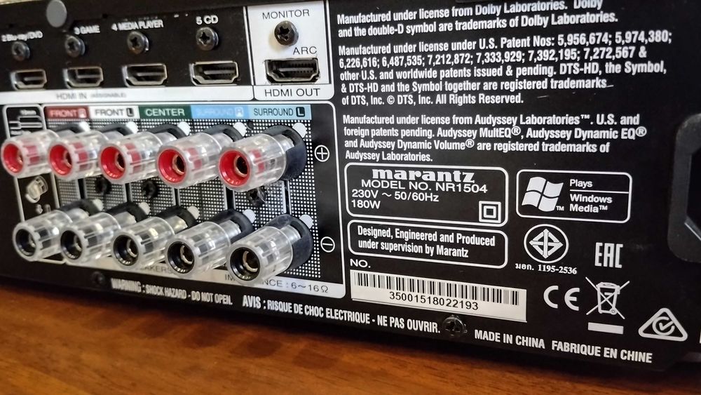 Marantz NR1504 сетевой АВ ресивер, HDMI USB 5.1 FLAC FM DLNA AirPlay