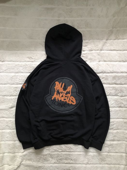 MONCLER x PAlM ANGELS (S/M) Hoodie худи унисекс черное мужское