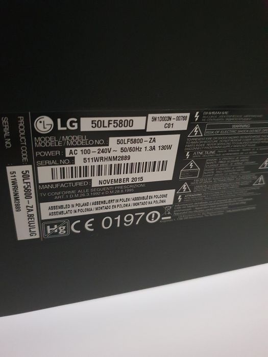 Televisão LG com avaria