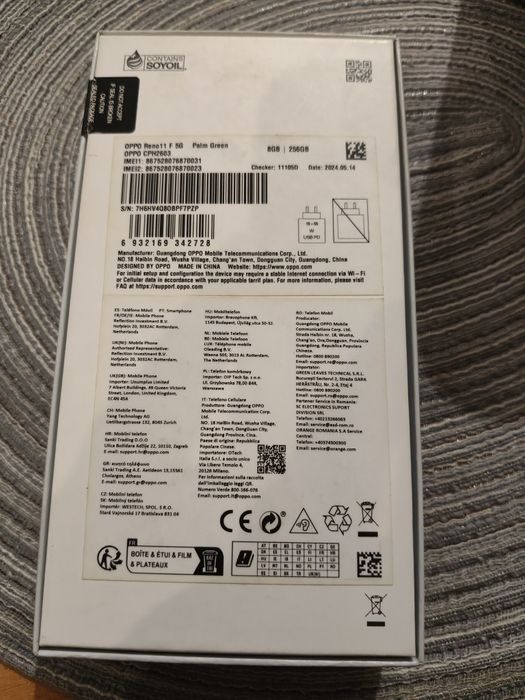 Sprzedam smartfon Oppo Reno 11F 256 GB Palm Green, bardzo dobry stan