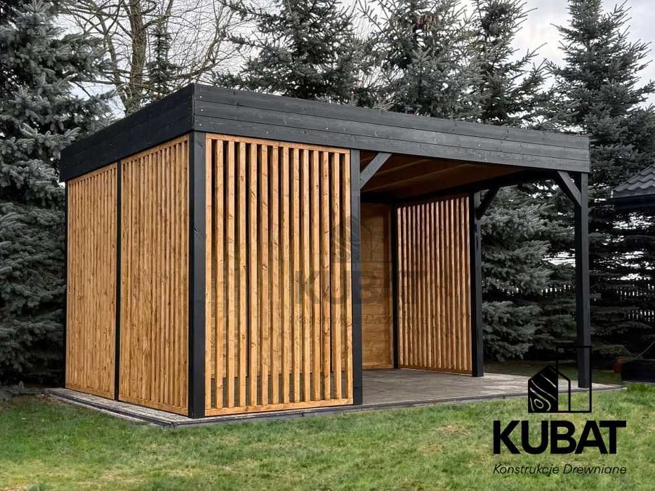Nowoczesna altanka  3x4 z jednospadowym dachem | altana ogrodowa