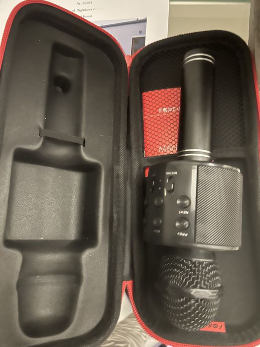 Mikrofon do spiewania Nowy z etui