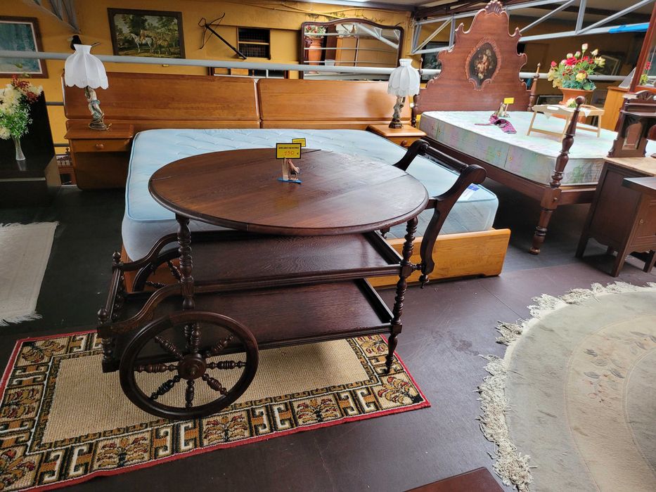 Grande carrinho de chá/bar em madeira - Muito bom estado geral