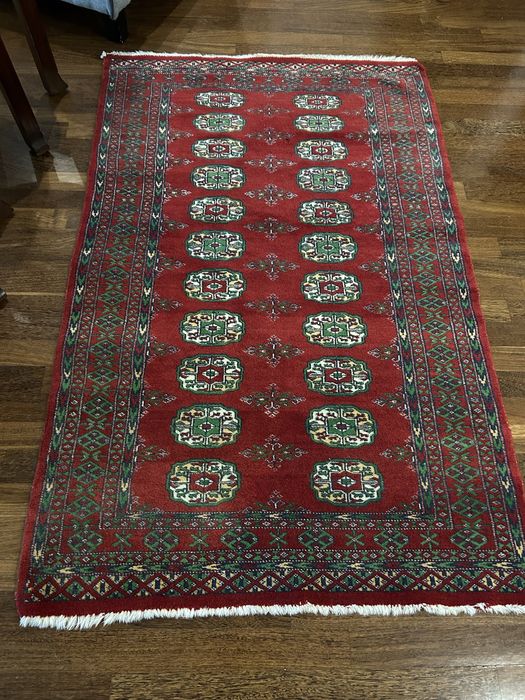 Tapete bukhara, original em pura lã feito à mao, lavado, 148x94