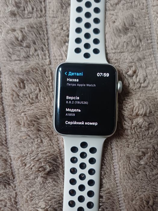 Apple Watch Series 3 42mm Silver GPS Оригінал 84% АКБ + 2 ремінці