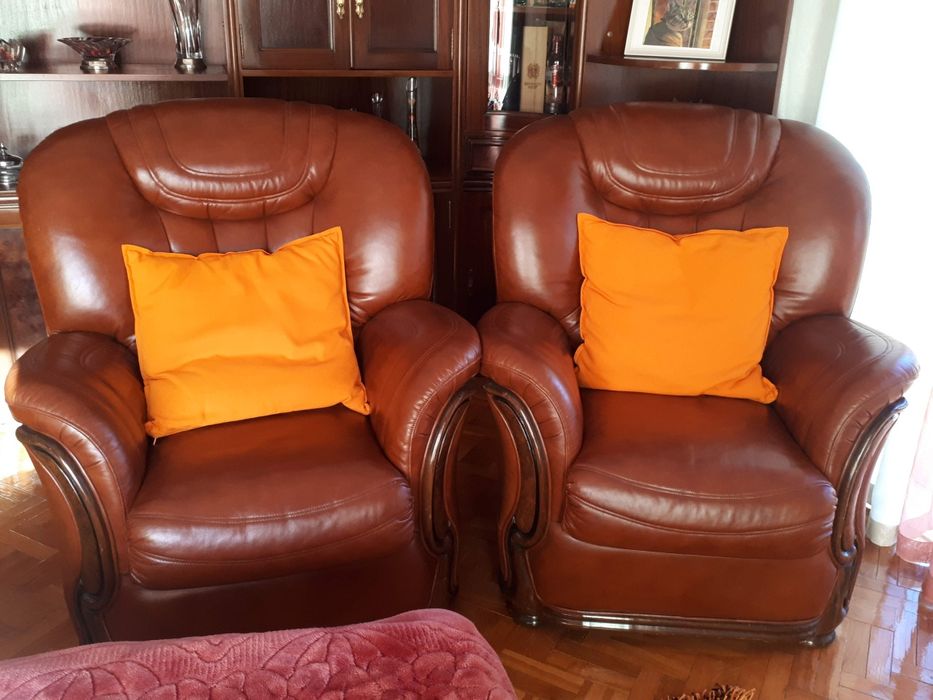 Sofás de sala em couro