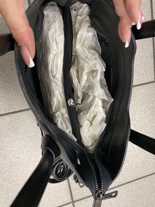 Сумка шкіряна темно-зелена  Зеленая кожаная сумка итальянская