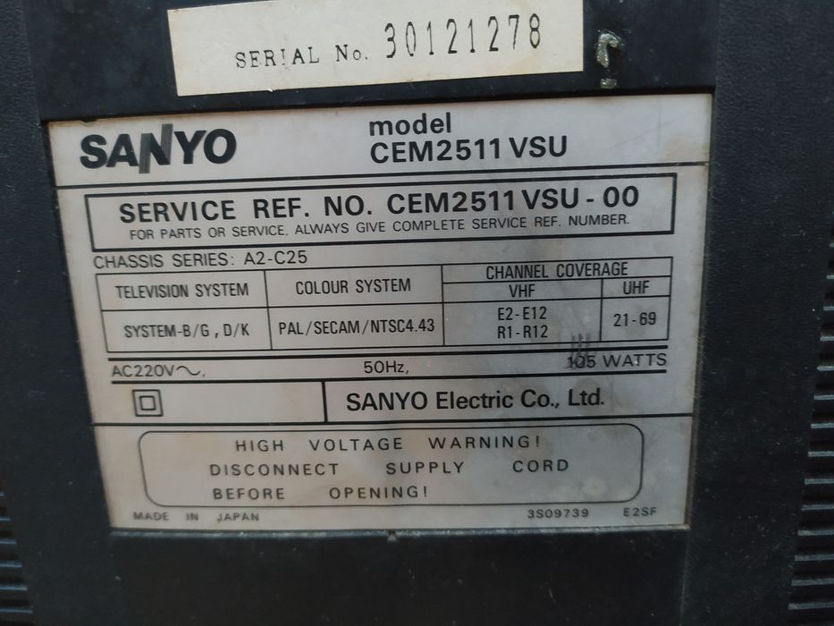 Обмін або продаж,Оригінальний японський телевізор, продаж або обмін на кавулевізор Sanyo
