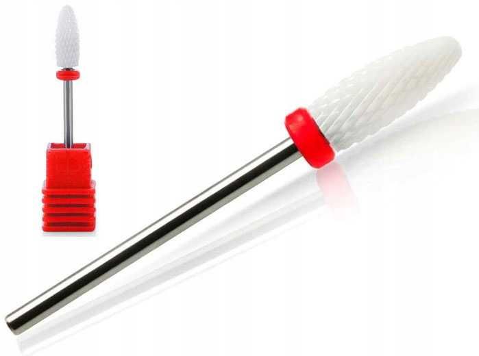 Frez Ceramiczny Stożek delikatny do hybdyd żelu akrylu