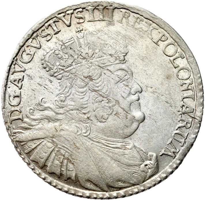 August III Sas, Dwuzłotówka (8 groszy) 1753 Lipsk