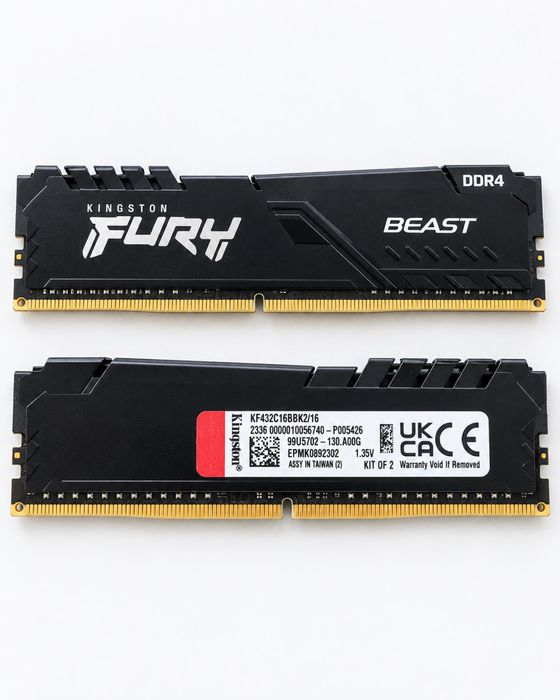 Kingston FURY Beast DDR4 16GB (2x8GB) 3200MHz CL16 Оперативная память