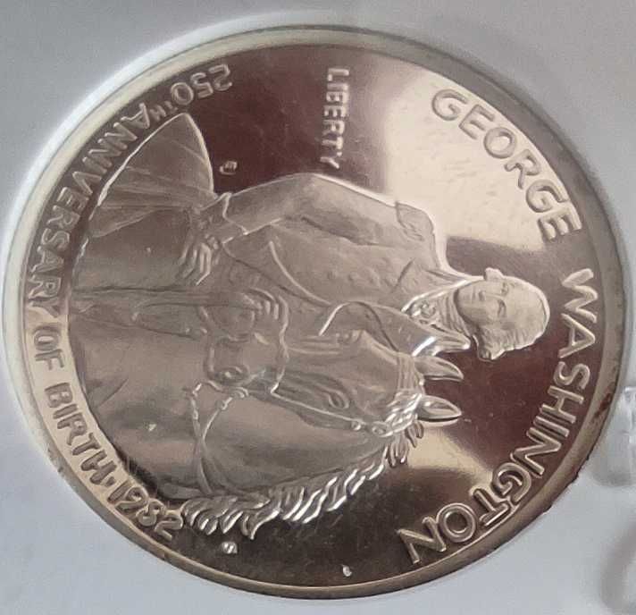 Srebrna kolekcjonerska moneta USA half dollar 1982 srebro ag grading