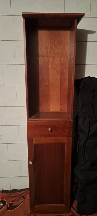 Regał, drewno, z półkami, mebel do salonu, witryna