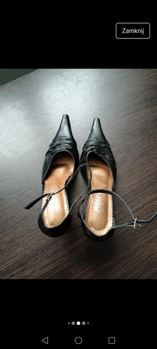 Buty Szpilki wysokie czarne sesja boho Vintage eleganckie retro lekkie