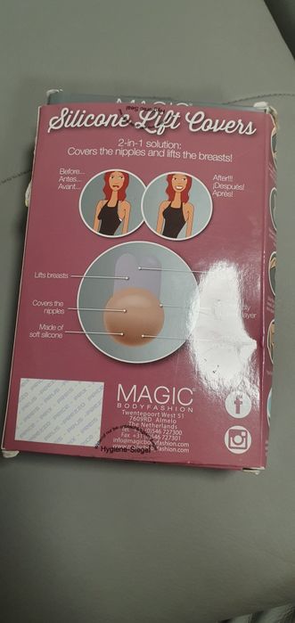 Magic Bodyfashion Przezroczyste silikonowe osłonki unoszące piersiL/xl