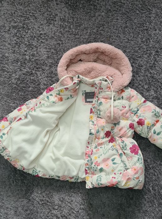 Kurtka zimowa kwiaty r.92