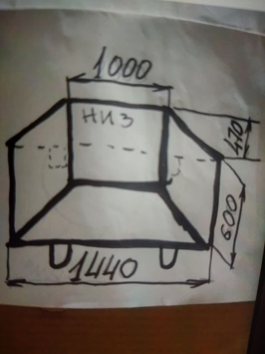 Строительная бадья , корыто , ёмкость .