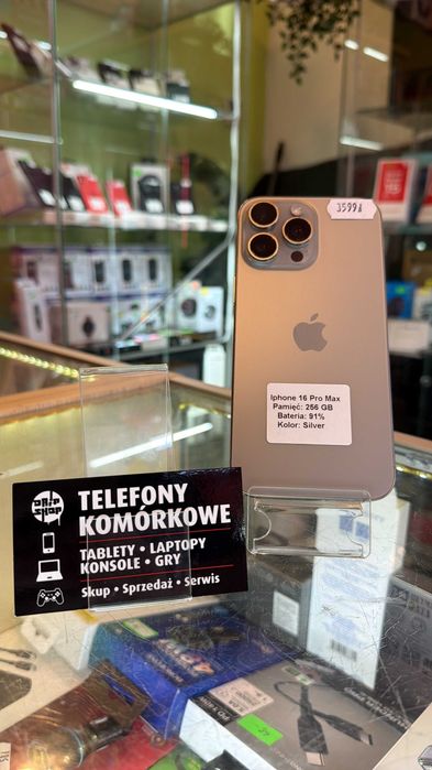 Iphone 16 Pro Max 256Gb Natural Titanium Bat:91% Gwarancja/SklepGSM/Lwsk