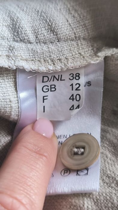 100% szerokie, lniane spodnie claire.dk, r. M