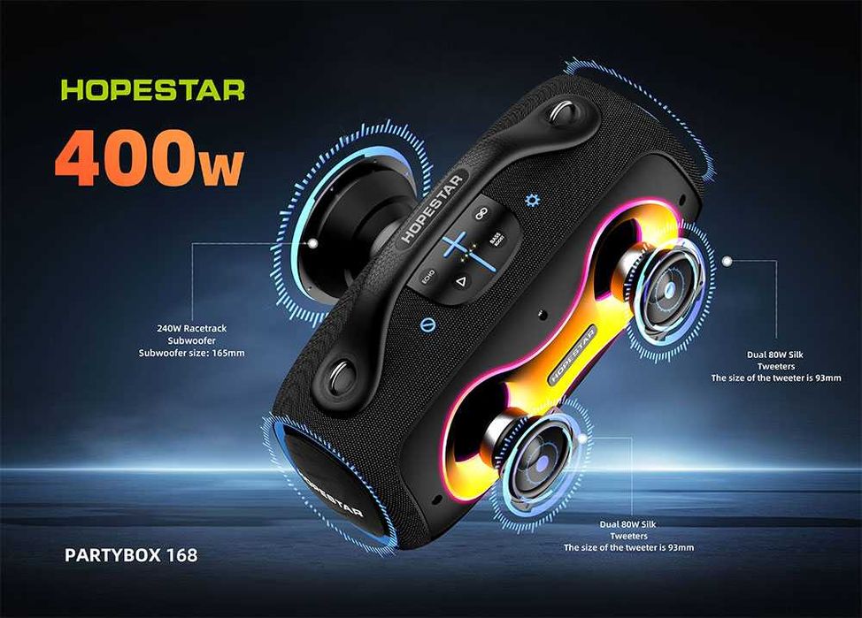 Hopestar PartyBox 168  400W Bluetooth колонки ( Нові )