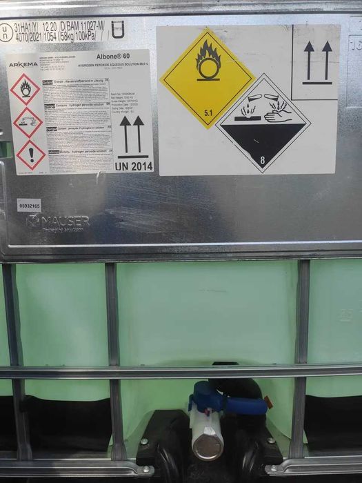 Перекис водню 60% 24кг., для басейнів