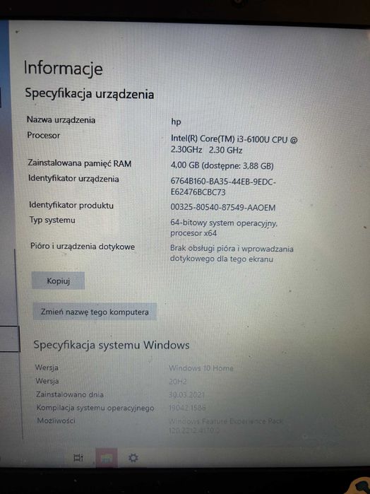 Laptop, Lenovo, ideapad, 110 15ISK, komputer