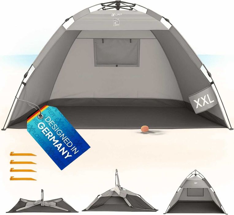 namiot plażowy osłonka EXPLORER Szary UV 80 Wyprzedaż