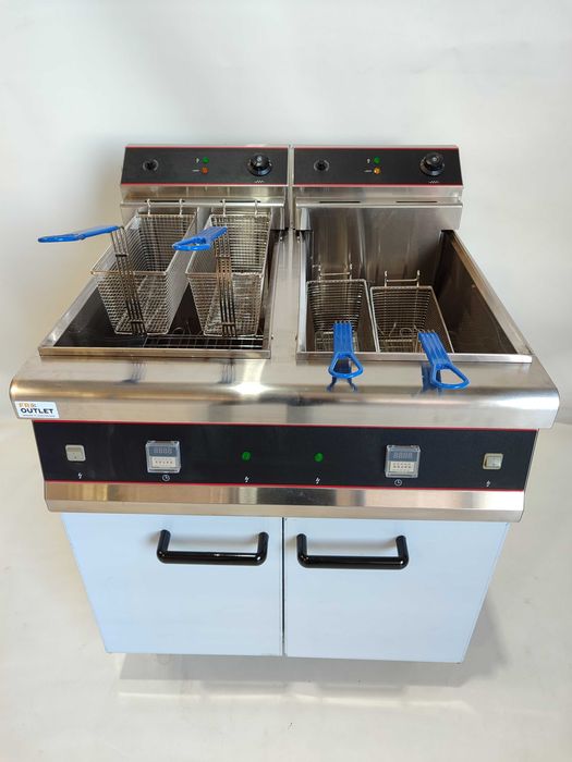 Fritadeira Elétrica Com Móvel - 30L+30L - NOVA