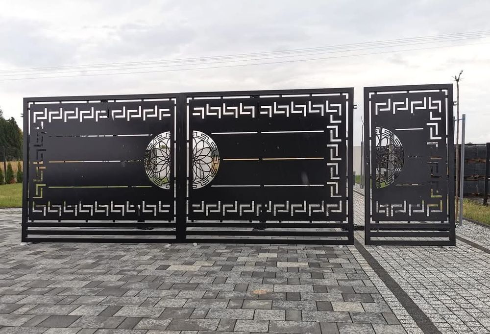 Brama z furtką kpl. ocynk + ral skrzydłowa wypalana Producent Promocja
