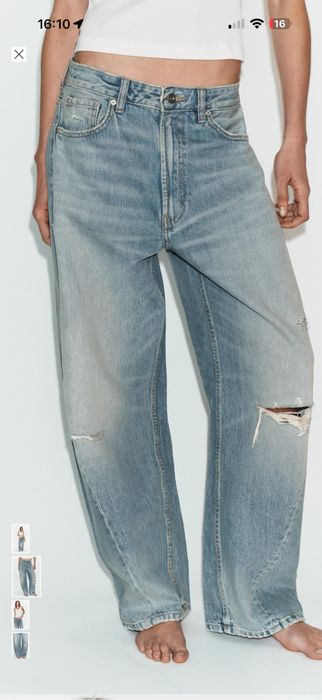 джинси zara з середньою посадкою