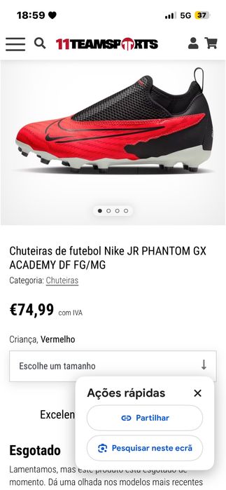 Chuteiras de futebol , nike JR PHANTOM GX ACADEMY