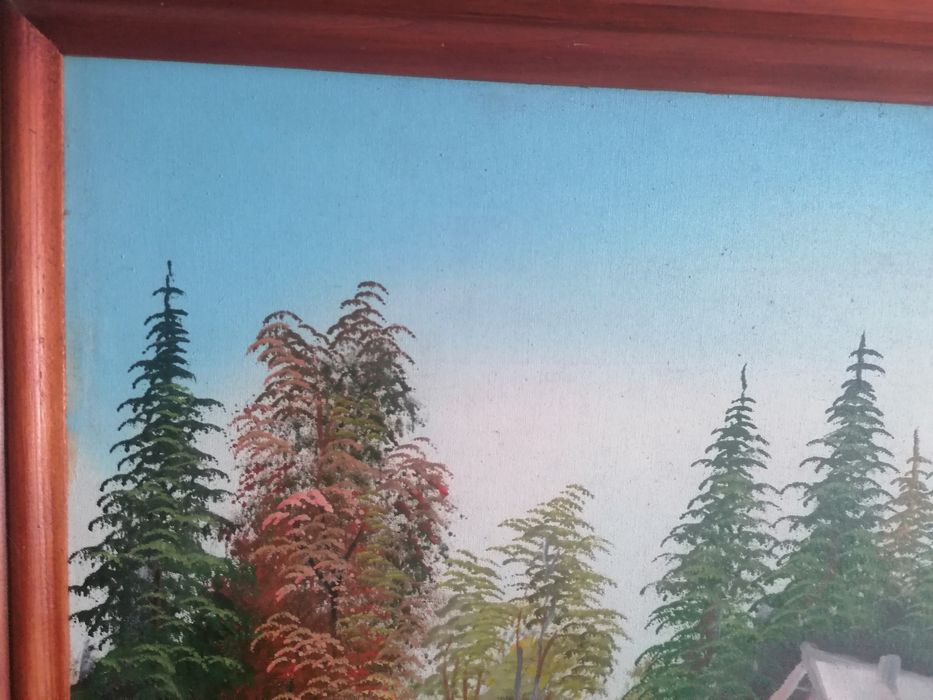 Obraz na płótnie w drewnianej ramie