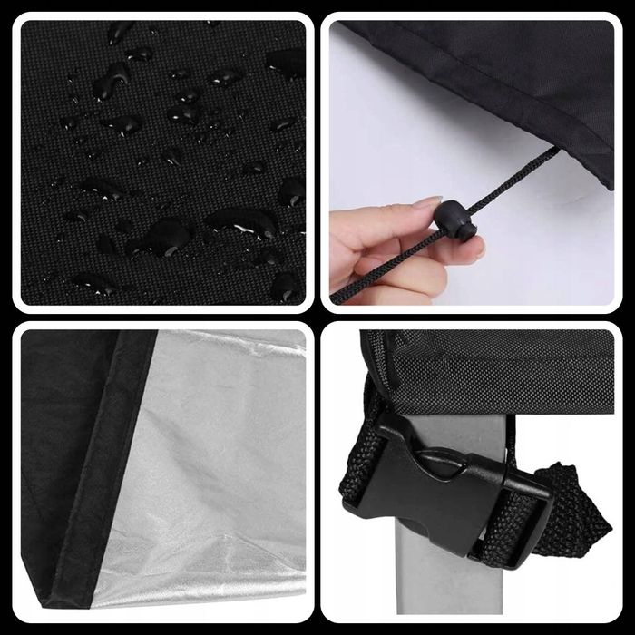 Pokrowiec Wodoodporny Na Meble Ogrodowe Mocny Wytrzymały 220x105x105cm