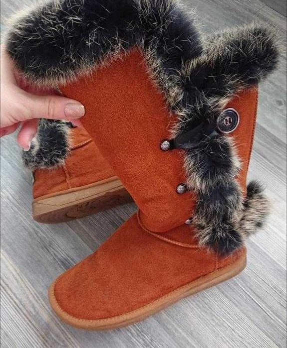 Теплые зимние сапоги с мехом р. 39 замш уги угги