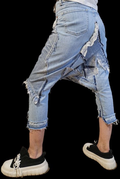 Dżinsy kroki alladynki haremki