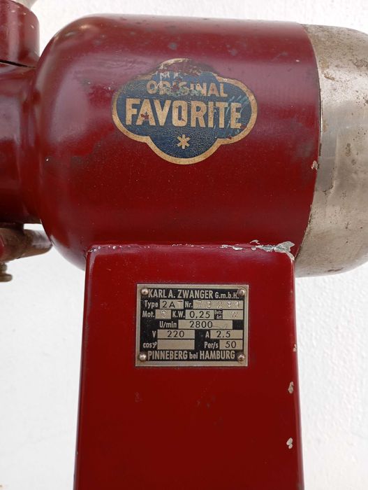 Antigo Funcional Decorativo Moinho de Café Elétrico Alemão Favorite